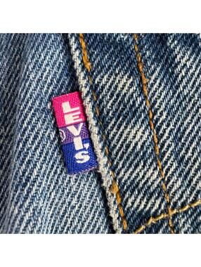 Levis 501 Jeans Straight Leg Button Fly W26 L32 Color Tab Fits Like 28X26 Blue